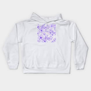 Flower and Leaves pattern illustration background Kids Hoodie